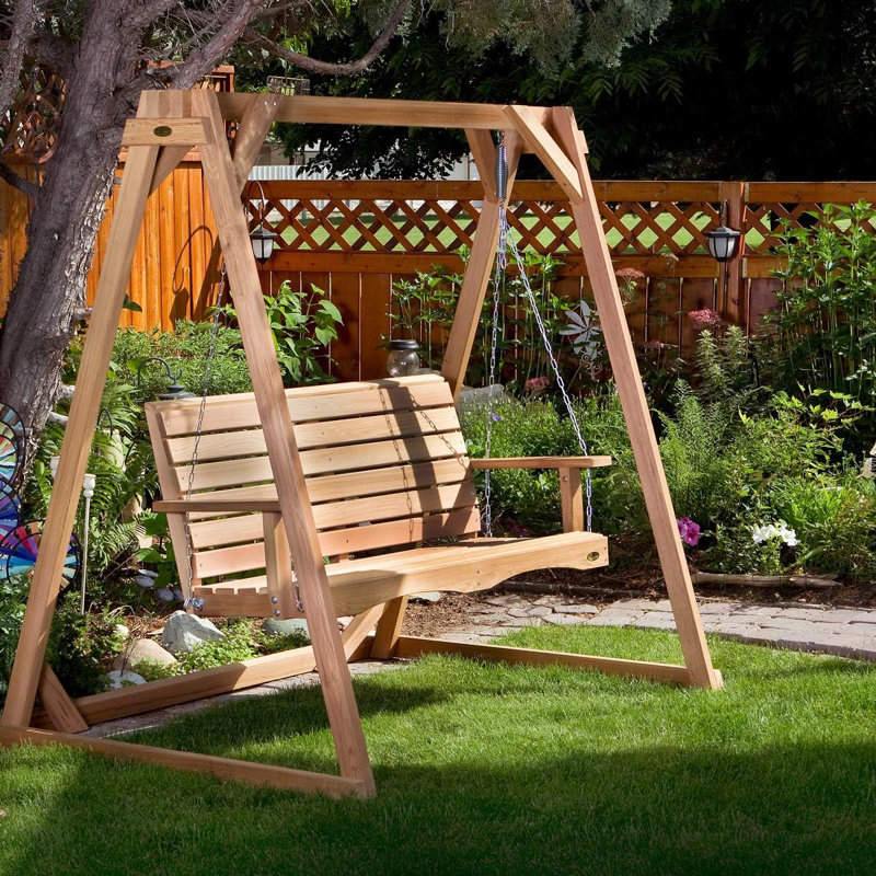 Western Red Cedar 6-ft A-Frame Swing Set