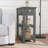 24'' Tall End Table, Narrow Side Table with Drawer and Shelves for Small Space-664805224