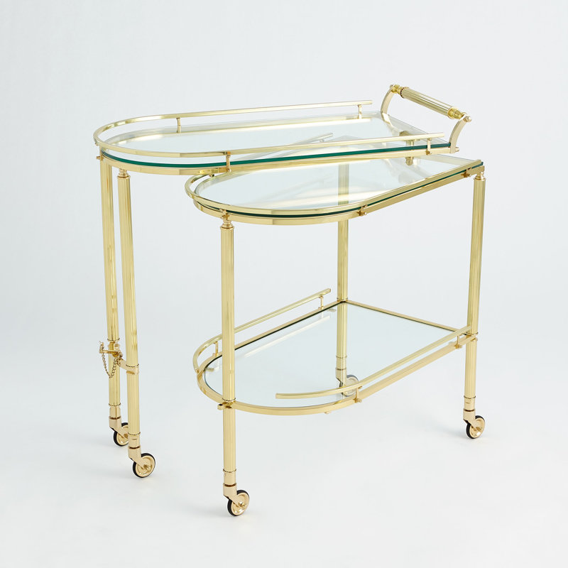 Gallery Folding Bar, Brass