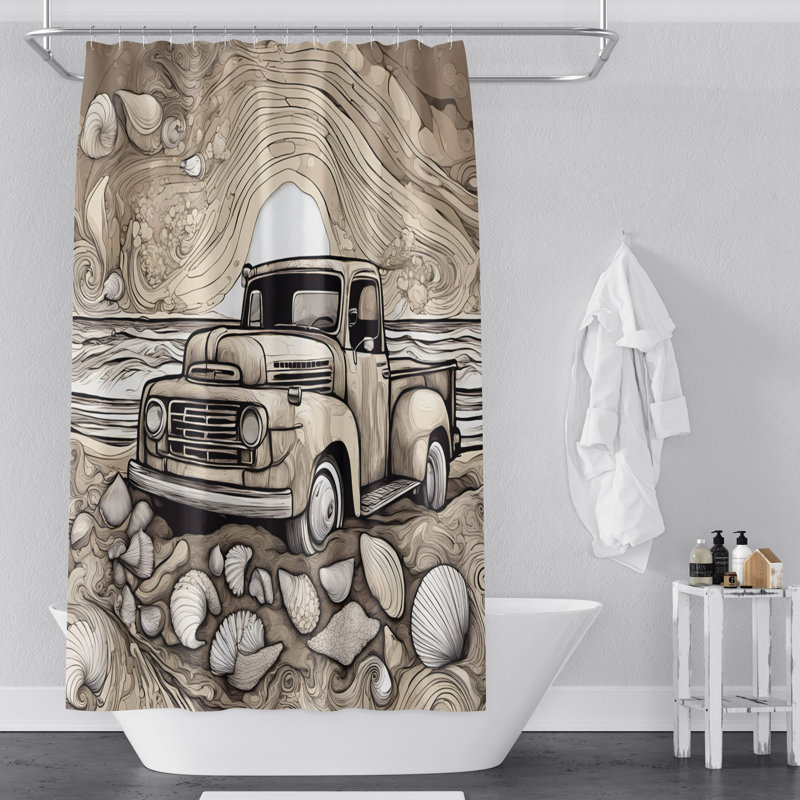 Rideau de douche Hariolf, L 70 po x L 72 po