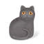 Petite figurine de chat gris
