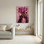 Ensemble de 1 tableau mural sur toile tendue représentant un portrait de papillon et de fleurs-2026319703