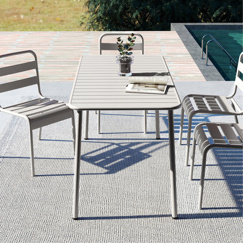 Table de salle à manger d'extérieur Sella, imperméable et renforcée pour la durabilité, parfaite pour les balcons et les cours