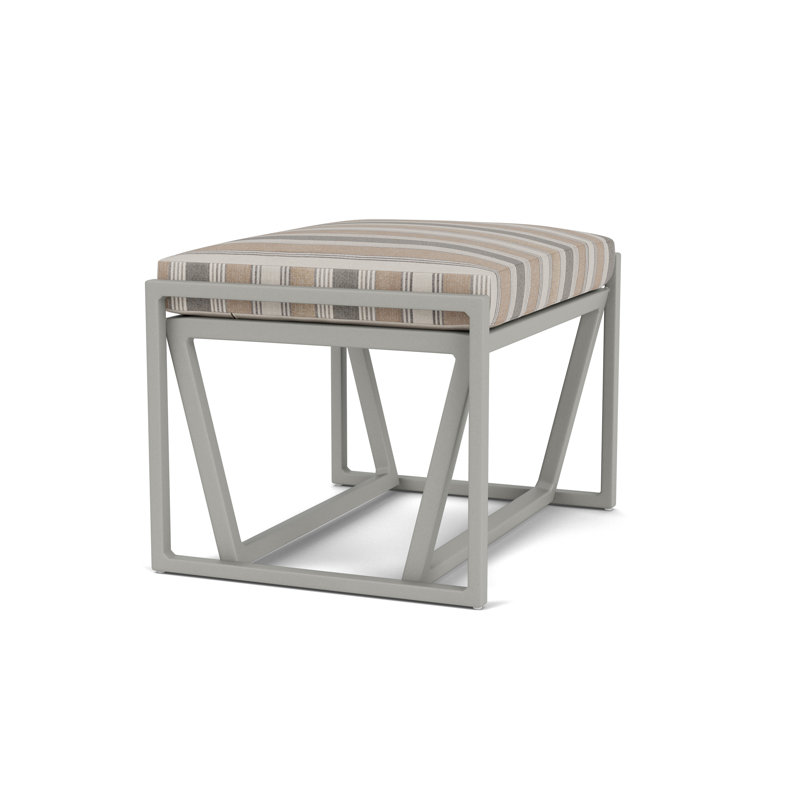 Summit Outdoor Ottoman, Platinum, Purveyor Pewter