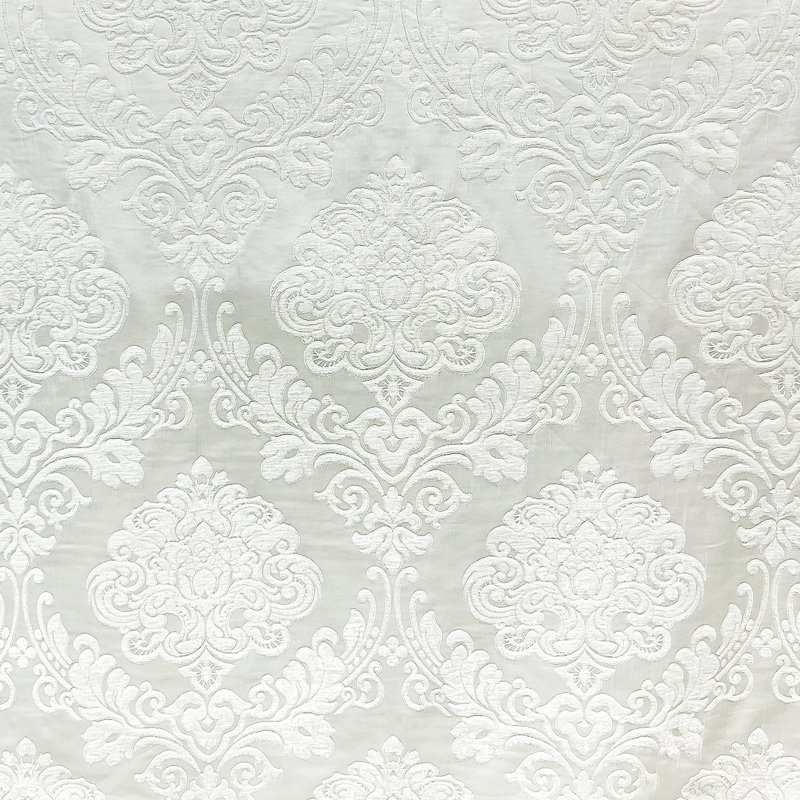 Tonal Damask Chenille | Casino Fabric, White