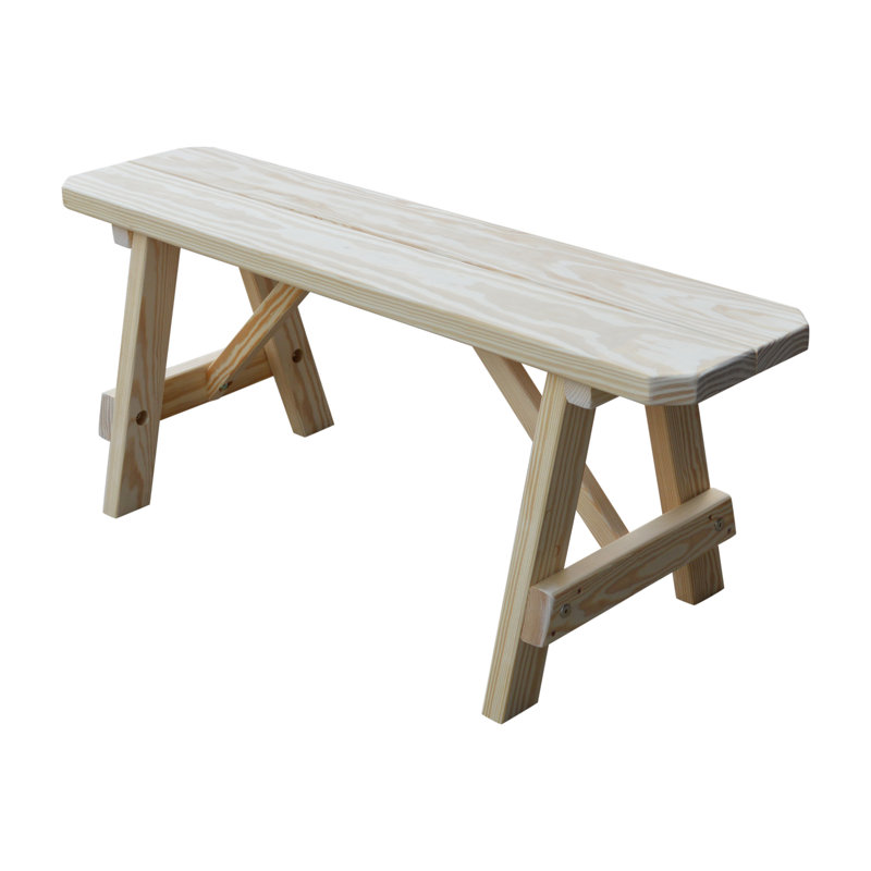 Banc de pique-nique en bois Springport, Brut