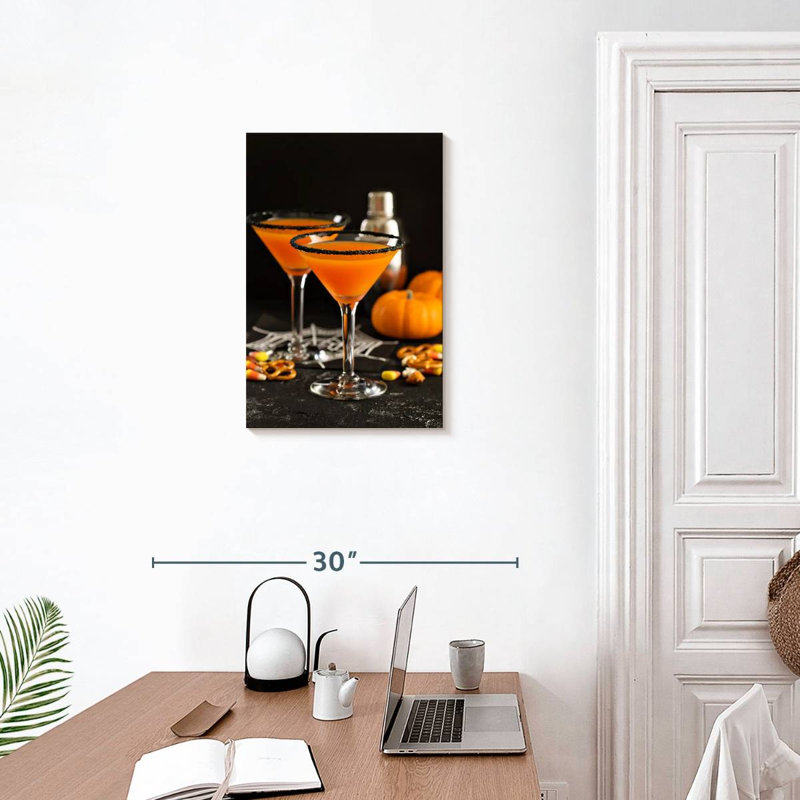 Yarlin - citrouille martini cocktail, H 24 po x l 16 po