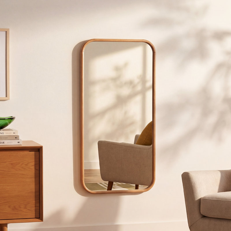 Kai Floor Mirror Oak, Oak Wood