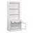 83.4"Tall Bookshelf, Modern Bookcase with 2 Glass Doors and 1 Drawer-950141107