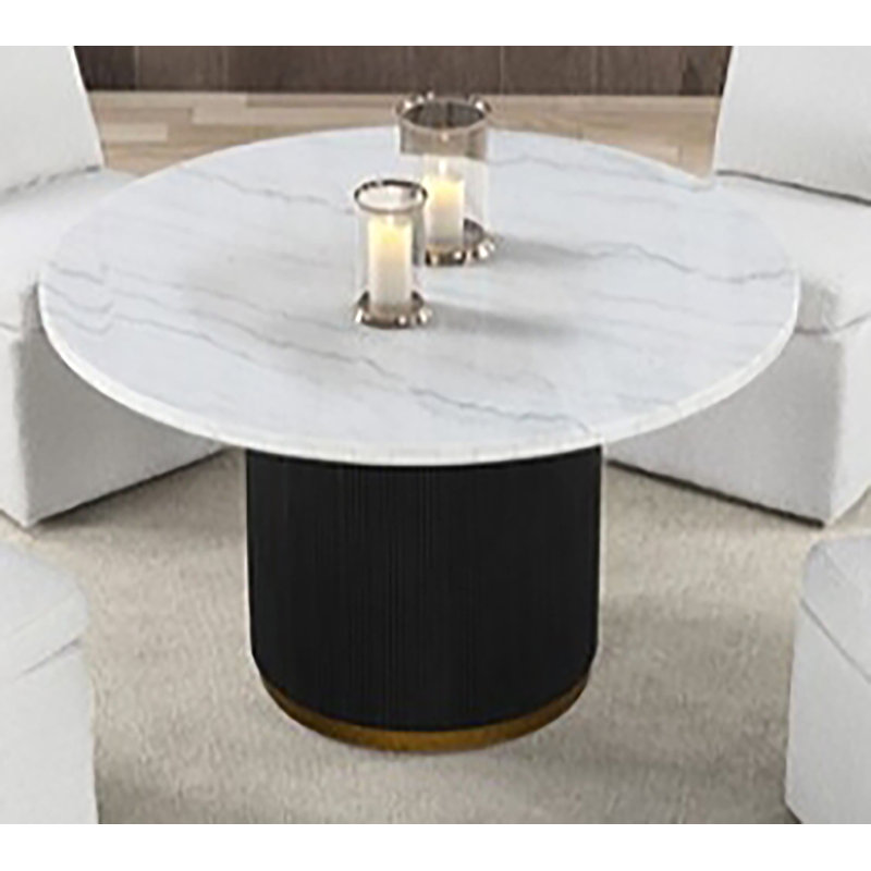 Aanijah Marble Top Round Dining Table