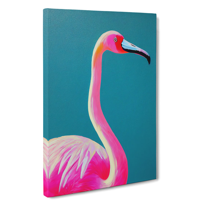 XC1022-4590X The Pretty Flamingo - Wrapped Canvas Print, 76cm H x 50cm W x 3cm D