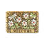 Tapis de sol floral Mosaic Dragonfly, pour patio et jardin, 24 po x 36 po, beige / noir