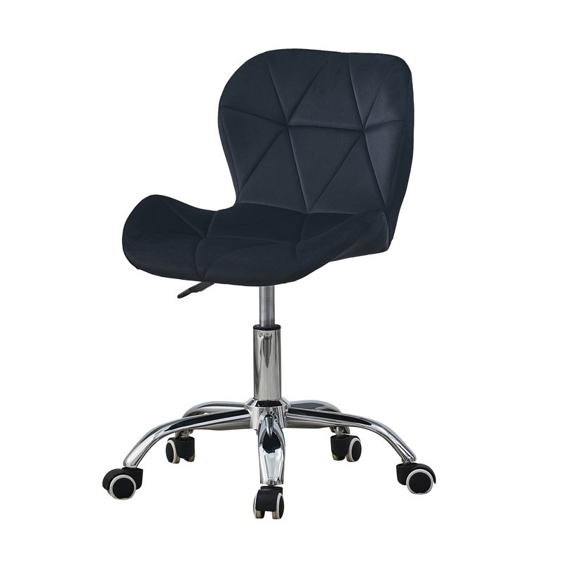 Velvet Office Chair, Black