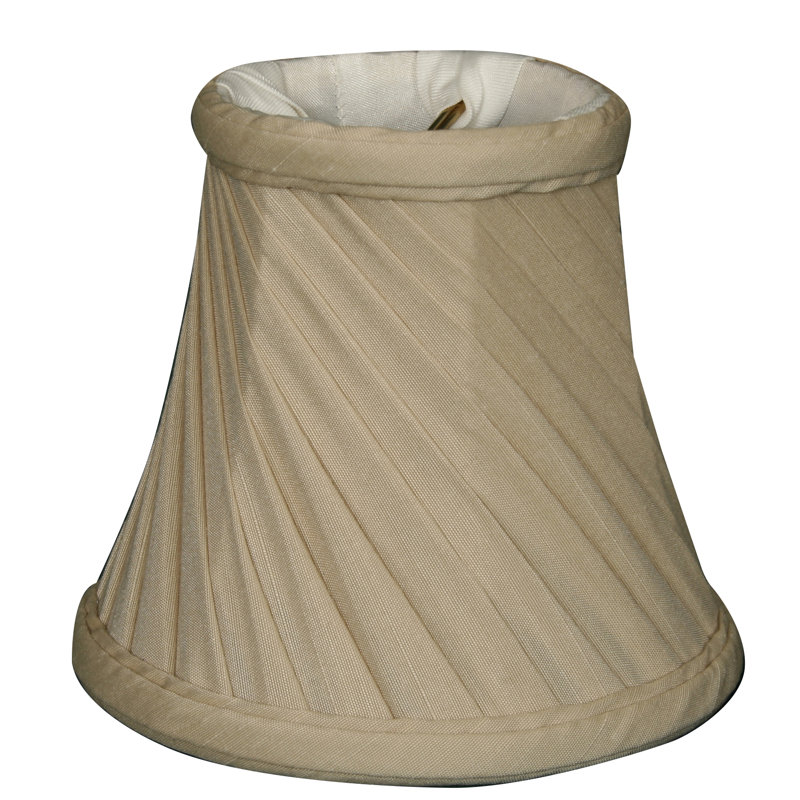 abat-jour à candélabre en soie H 4,5 po/candélabre (à clips), Beige
