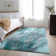 Premium Machine Washable Cerrito AMF505 Teal Rug