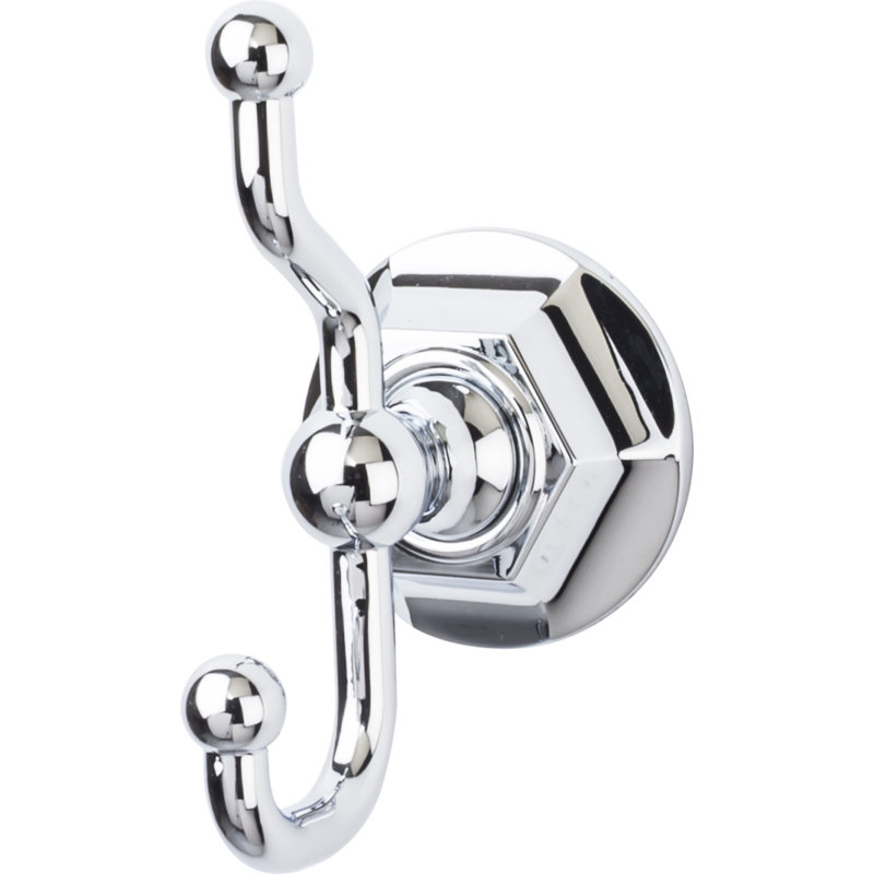 Edwardian Bath Wall Mounted Hex Hooks, Polished Chrome