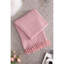 Jeté en coton rose