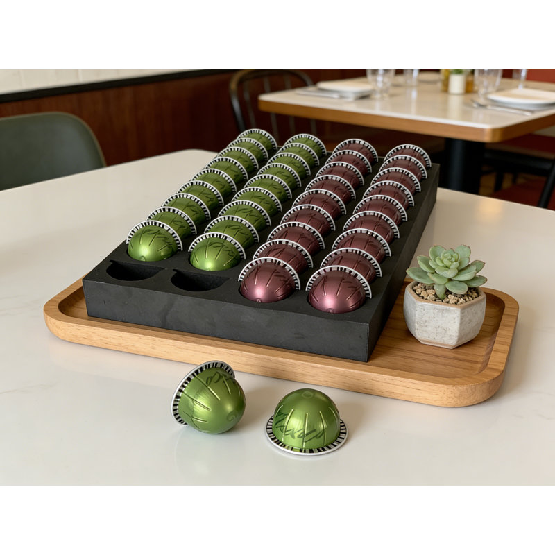 Plateau de rangement pour capsules, pouvant contenir 40 dosettes Vertuoline, tiroir imperméable ou solution de rangement pour comptoir