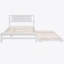 Lit plateforme double avec lit gigogne réglable, blanc-1495028308