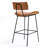 Set of 2 Palgrave Bar Stool with Black Metal Legs-1193631267-1193631278
