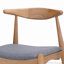 Ensemble de 2 chaises de salle à manger en bois d'hévéa avec dossier ergonomique et coussins de confort