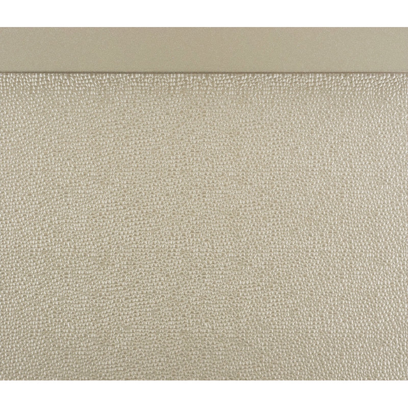 Finition argentée 1Pc Table de chevet avec façades de tiroir texturées Boutons polis Mobilier de chambre à coucher traditionnel moderne
