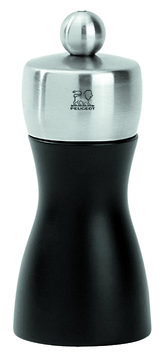 Peugeot Fidji Pepper Mill, 6" H x 2.04" W x 2.04" D, Matte Black