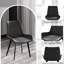 Paire de chaises de salle à manger modernes, similicuir gris, pieds en métal noir épais, ergonomiques et spacieuses, teint / eau, chaises 2 pièces de 280 lb, assise rembourrée, spacieuses, capacité de charge-1835702621-1835702592
