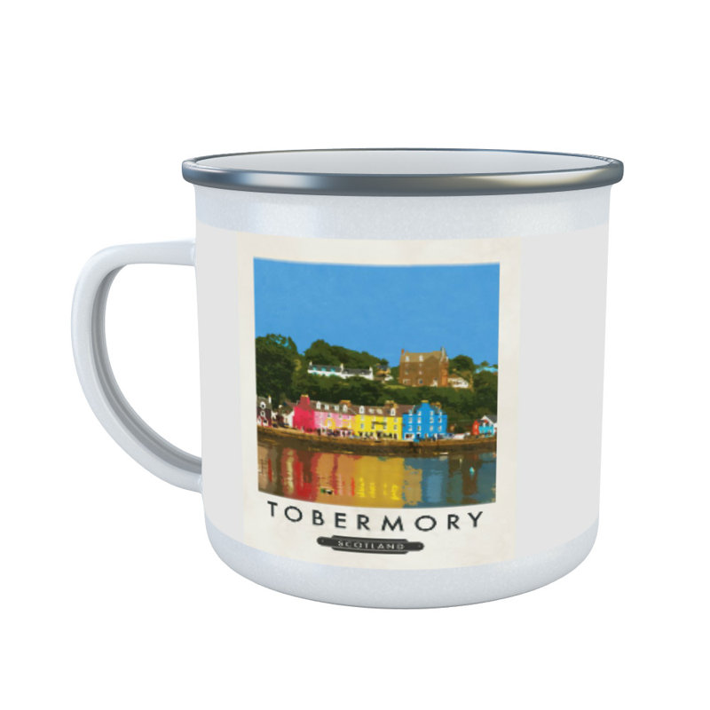 Cloud Enamelware Camping Mug