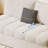 61.42" Off-White Polyester Convertible Sofa Bed cushion couch