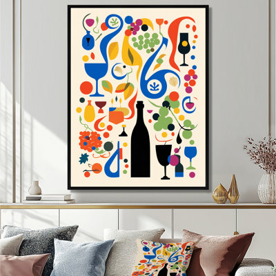 The Art Of Wine Graphic Illustration - Wine & Champagne Wall Art Decor