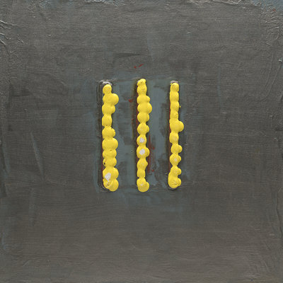 Joyce Creiger " Star Gazer VII Series Of 9 Yellow & Gray & Green " by Joyce Creiger