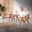 Table d'appoint carrée Velentina, finition naturelle