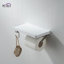 Porte-papier hygiénique avec tablette Deco nickel brossé KBA1207BN, simple