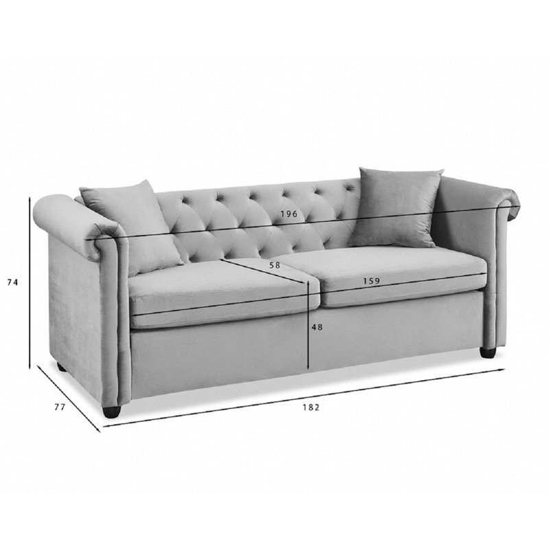 Newhaven 3 Seater Velvet Sofa