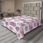 Mauve foncé, gris, rose / floral
