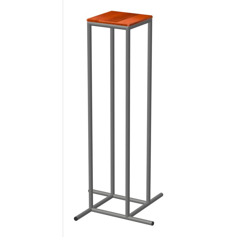 Holmestrand End Table, Dark Cherry, Silver
