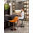 Bassilly Bar Stool,Titanium Stainless Steel Adjustable Faux Leather Barchair With Mid-back-1685102975