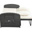 Double méridienne avec pe et coussin - siège d'extérieur, lit de jour inclinable blanc - Housse