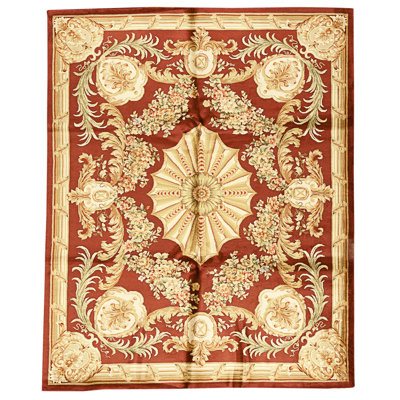 High-Quality Hand-Knotted Wine Area Rug