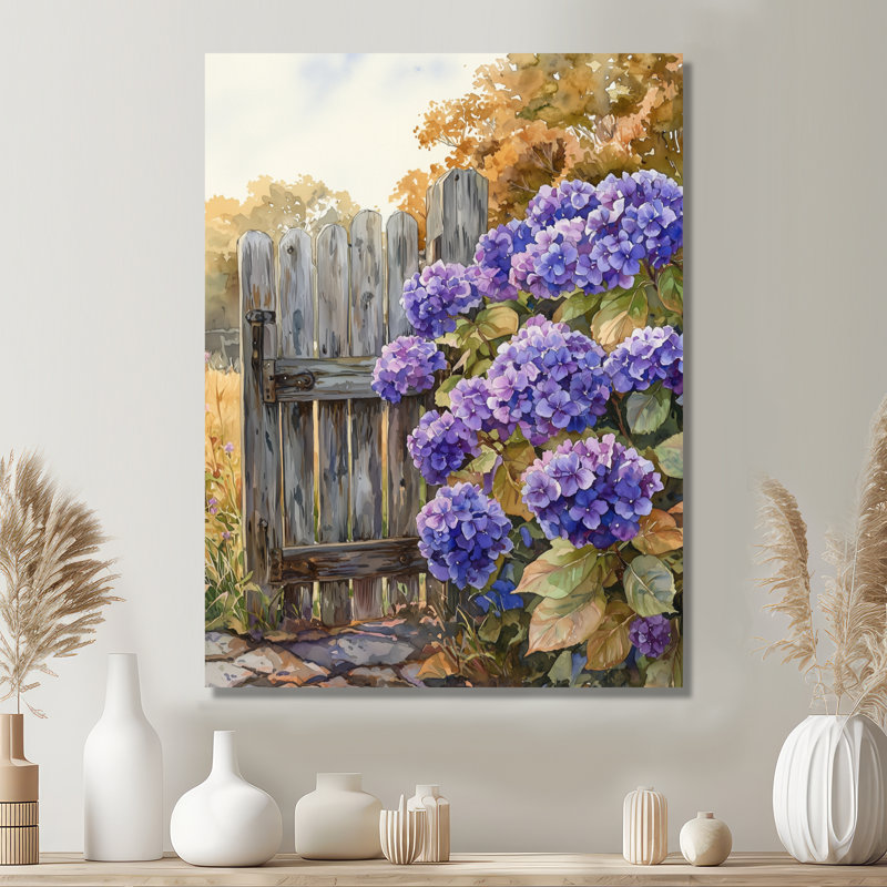 Demi - impression sur toile florale, Toile tendue, Ne s’applique pas, H 20 po x l 12 po