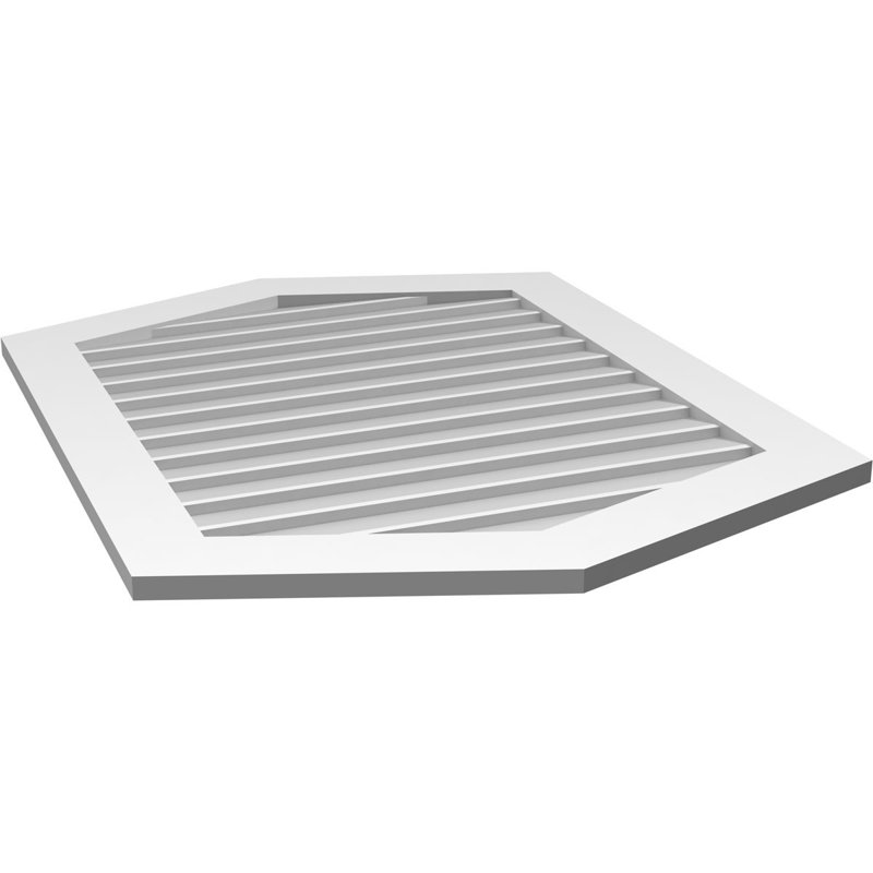 Ventilé vertical à pignon vertical 4/12 po, H 42 po x l 32 po x P 1 po