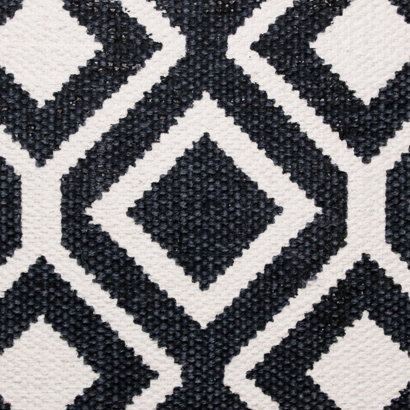 Coussin décoratif en mélange de coton texturé à motif géométrique moderne