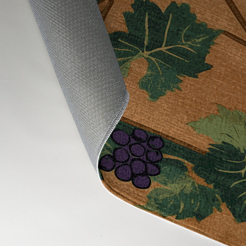 Tapis d'intérieur et d'extérieur brun Botanical