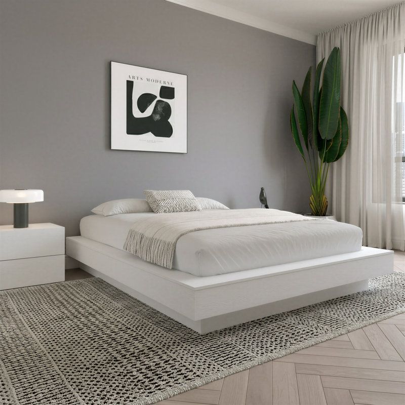 Lit plateforme Brix, Grand, Blanc