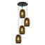 Bellefontaine 4 - Light Black Cluster Pendant