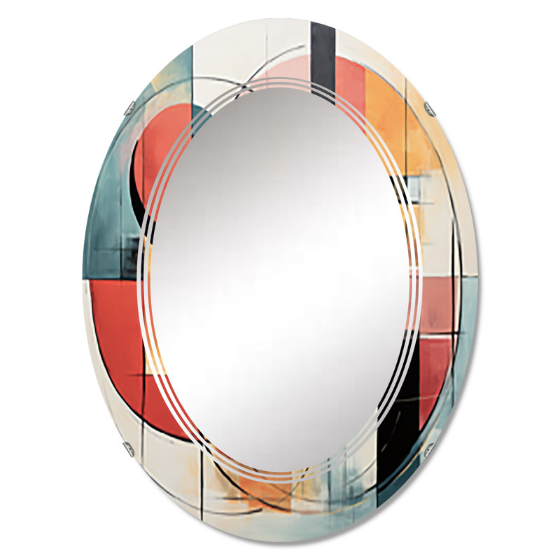 Berlioz - Miroir mural Mid-Century ovale, 30 po x 20 po