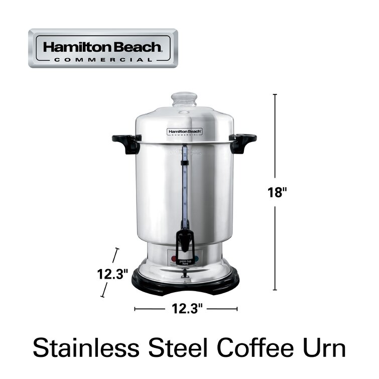 Stainless Steel Coffee Urns, Hamilton Beach Commercial®, Three sizes