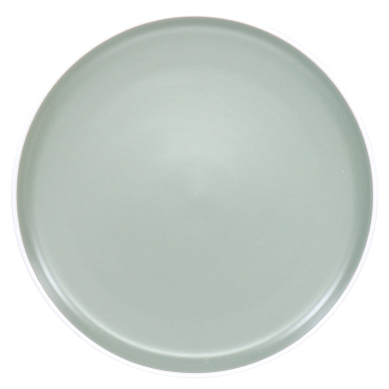 Sage and White Ceramic 12-Piece Dinnerware Set, Service for 4