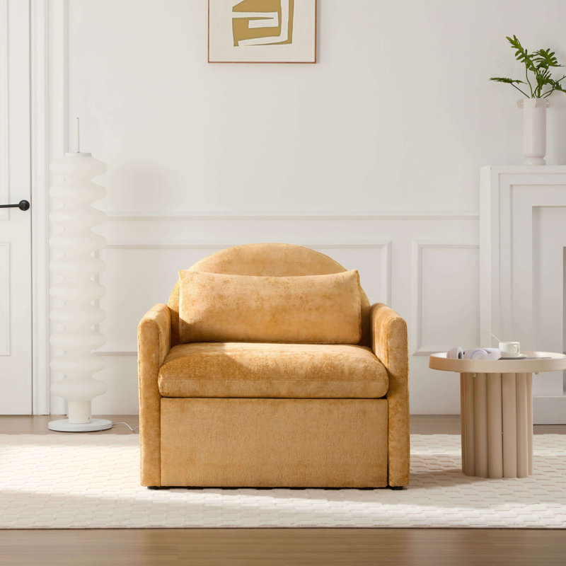 Modern Pet-Friendly Armchair with Built-In Cat Cubby